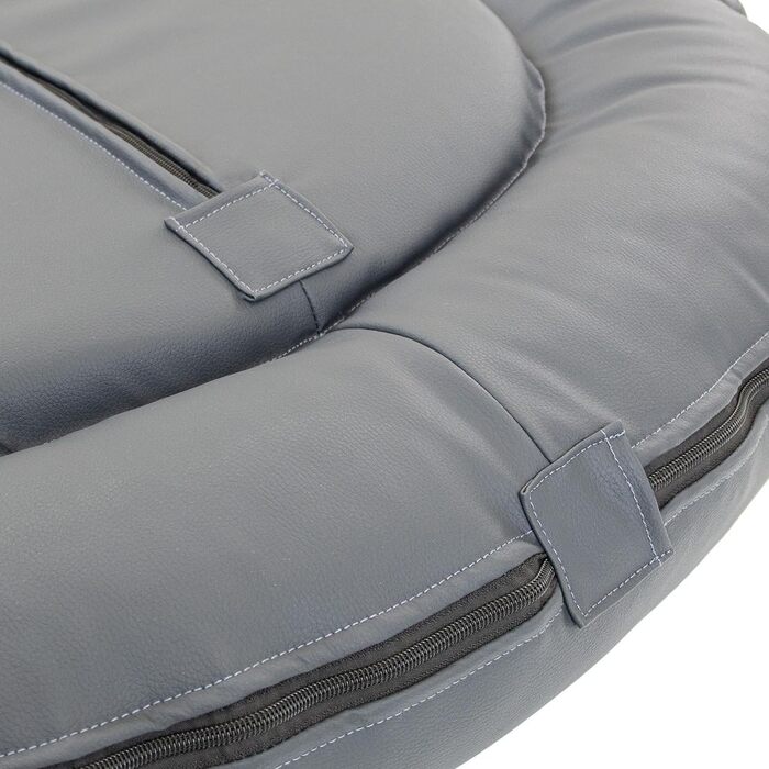 Wallace & Jones Преміум лежанка для собак Болтон, 63x50 см, штучна шкіра, для маленьких собак, темний сірий колір