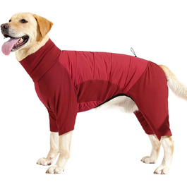 Водонепроникний зимовий теплий одяг для собак (L) - червоний. Теплий одяг для собак середніх та маленьких порід для прогулянок, походів, кемпінгу