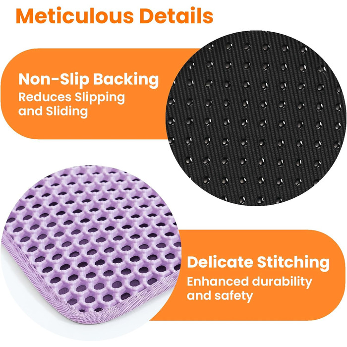 Килимок для котячого туалету Petinstinct, XXL, 116x66 см, фіолетовий