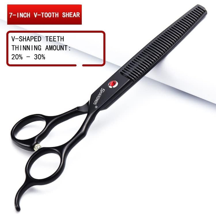 Набір професійних ножиць для грумінгу тварин 7 дюймів (3 шт.) з японської сталі 440C (фіолетовий)