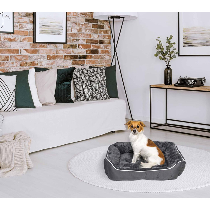 Ліжко для собак та котів Sogni E Capricci, 48x42x16 см, сірий колір, NUVOLA