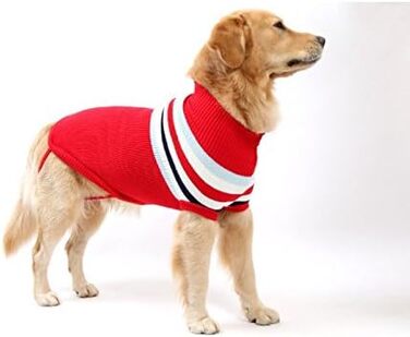 Теплий трикотажний светр-холольник VEDEM для собак, розмір 3XL, червоний, для активного відпочинку