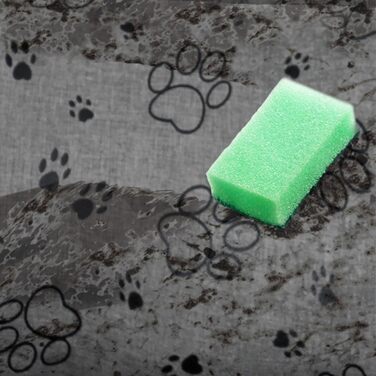 Крісло-ліжко для собак великих, середніх та маленьких порід - зручне собаче ліжко 82x63 см, колір графіт з лапами