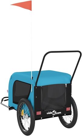 Причіп для велосипеда для собак, блакитний та чорний, Oxford-Gewebe & Eisen, LH3049