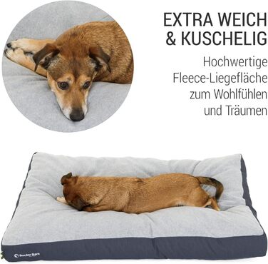 М'яке ліжко для собак середніх порід GreenLabel - зручне та миюче, 88x60 см, кобальтово-синій колір