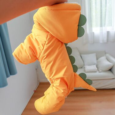 Зимовий костюм для собак - теплий комбінезон з капюшоном, тепла куртка-комбінезон для собак (Зелений, M)