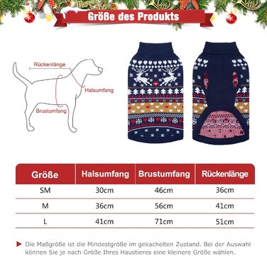 Пуловери для собак PUPTECK: теплі зимові пуловери для малих, середніх собак та цуценят. Зимовий одяг для собак, теплий, кольоровий, класичний, синій.