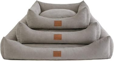 Лежак для собак Sofa Sun, 100x80 см, темно-коричневий, 6 розмірів, 4 кольори, м'який диван для собак, подушка, кошик