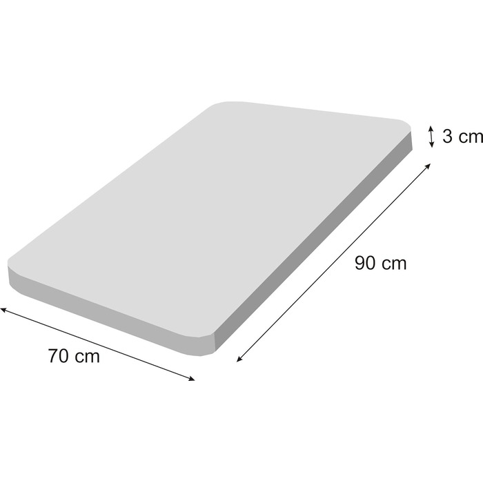 Килимок для собак, лежанка для собак середніх порід L - 90 x 70 см, колір темно-коричневий, матеріал Codura