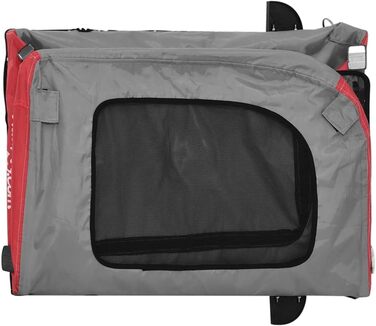 Причіп для велосипеда для собак, червоний та сірий, Oxford-тканина та метал, LH25839