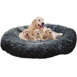 М'яке ліжко для собак, корзина-донечко, тепле та зручне ліжко-лежанка для великих собак XL (90 см)