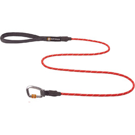 RUFFWEAR Knot-a-Leash — світловідбивний повідок з мотузки для собак, карабін, довжина 1,5 м, товщина 7 мм, червоний