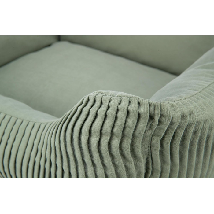 ТRIXIE Лежанка для собак Marley, 80 x 60 см, салатовий колір – зручна лежанка для середніх собак, м'який бавовняний чохол, можна прати – 37691 Salbei L 80 x 60 x 23 см