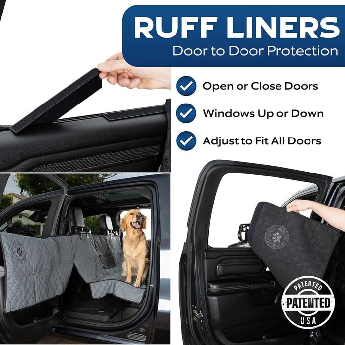 Водонепроникний чохол-гамак для заднього сидіння авто для собак Ruff Liners, захист сидінь і дверей для позашляховиків та пікапів