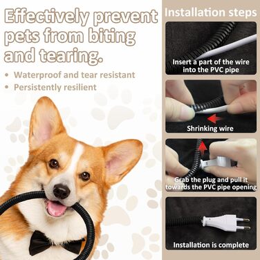 Електричний килимок для домашніх тварин Hillylolly, 70x50 см: підігрівач для собак та котів з регулюванням часу та температури