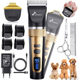 Набір для стрижки собак Gimars 4-в-1: машинка, тример, USB, для щільного хутра