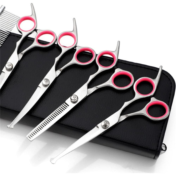 Набір професійних ножиць для грумінгу собак і котів, нержавіюча сталь, безпечні, гострі, довговічні, блакитні