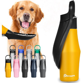 Водяна пляшка для собак 765 мл з нержавіючої сталі - витокозахисна, для подорожей, прогулянок та активного відпочинку