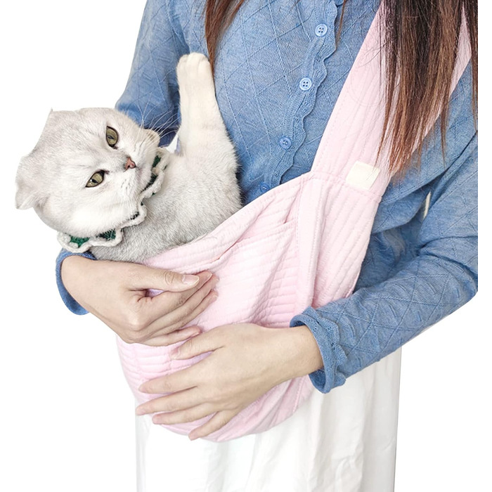 Травельна переноска для собак та котів Yctze, рожева, до 6,5 кг