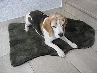 Лежанка з натуральної овечої вовни Reissner Lammfelle Engel для котів та собак (Patch, Mushroom, сірий)