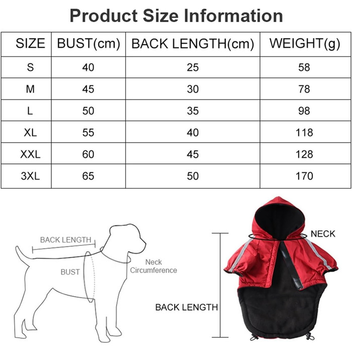 Водонепроникний зимовий теплий верхній одяг для собак з капюшоном, для Французького бульдога, Чихуахуа (Чорний, XXL) Чорний XXL