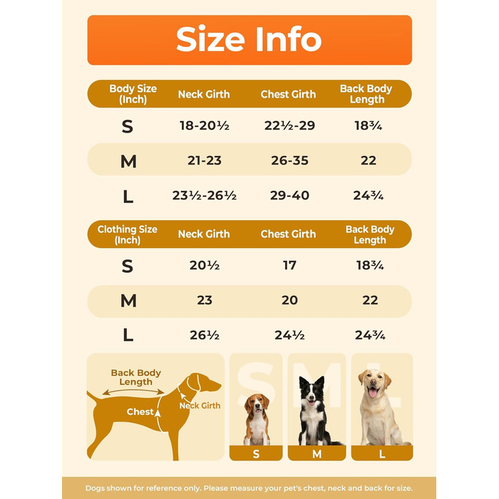 ORORO Теплий зимовий одяг для собак з підігрівом, акумуляторний, відбиваючий, для малих, середніх та великих собак (Синій, L)