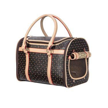 Сумка-переноска для собак та котів, велика, з PU шкіри, модний дизайн