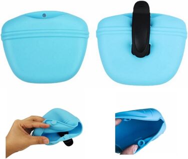 Силіконовий ласощівник для собак - портативна сумка для тренувань з магнітною застібкою та кліпсою для талії