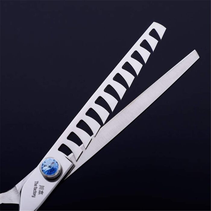 Набір професійних ножиць для грумінгу домашніх тварин (7,0 дюймів) з нержавіючої сталі. Ідеально для собак та котів: прямі ножиці, ножиці для фінальної обробки, гребінець. Комплект для грумінгу.