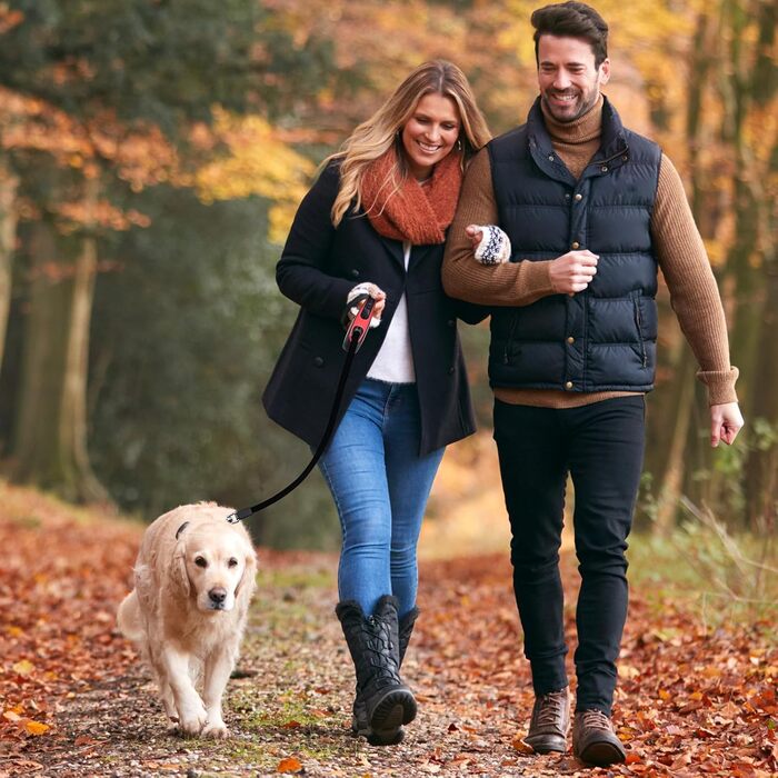 МоYouno Висувна поводок для собак 8 м з тримачем для відходів, червоний