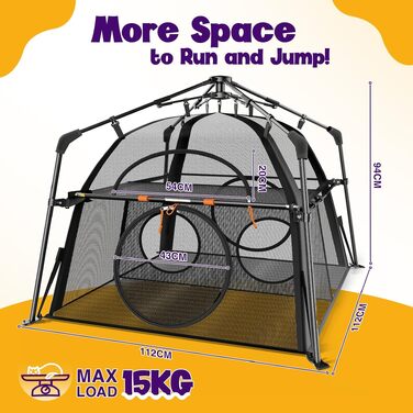Вольєр для котів Rywell Extra Large, 3 поверхи, 5 вікон, для вулиці, 145x110x110 см