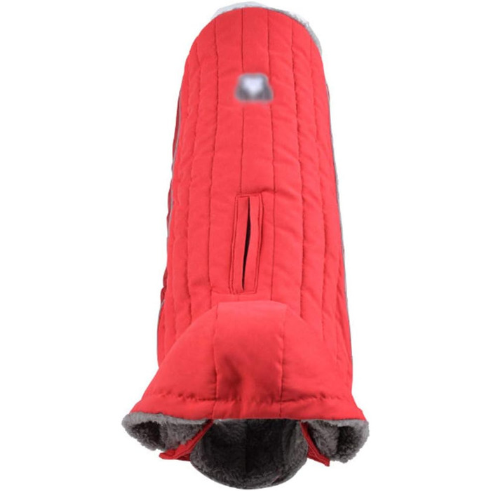 Зимова куртка для собак, теплий пуховик-мандель для тварин, костюм для собак, червоний, розмір M (43-53 см)