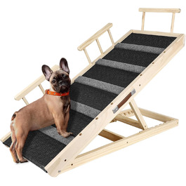 Рампа для домашніх тварин складна дерев'яна, 110 см, регульована висота, для собак та котів