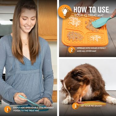 IQ-іграшка для собак та котів Hyper Pet: килимок-лежанка для повільного годування, пазл-лежанка, оранжевий, великий розмір