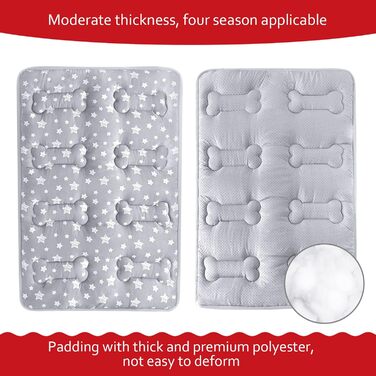 Килимок для собак Moonsea, 91.4 x 58.4 см, м'який поліестер зі зірками, неслизька підкладка, можна прати в пральній машині