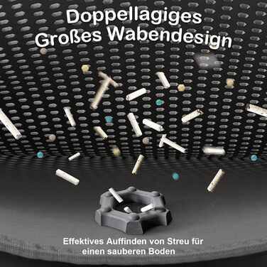 Килимок під лоток для котів 90x60 см XXL, EVA, двошаровий, вологостійкий, сірий