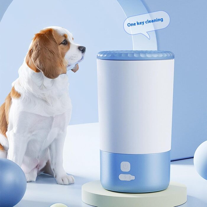 Автоматична мийка лап для собак AOOOWER - для малих, середніх та великих тварин, з регулюванням швидкості та порошком