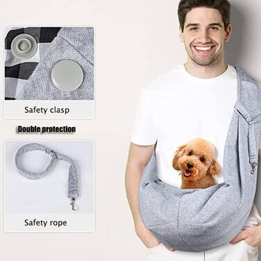 Тканинна переноска для собак та котів, сіра, до 4,5 кг, для прогулянок та активного відпочинку