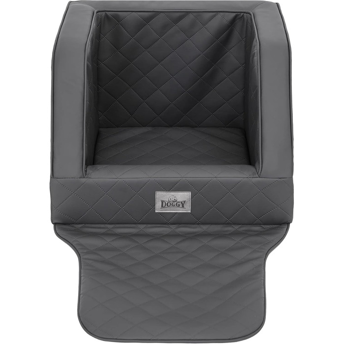 Автомобільний лежак для собак, переноска для собак, лежанка для собак, переноски для собак, заднє сидіння, ковдра для собак, корзина для собак, лежанка для котів, для маленьких собак (46x46x31 см), штучна шкіра (графіт)