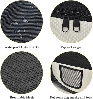 Вольєр для цуценят Melko 125x125x64 см, розкладний, чорний