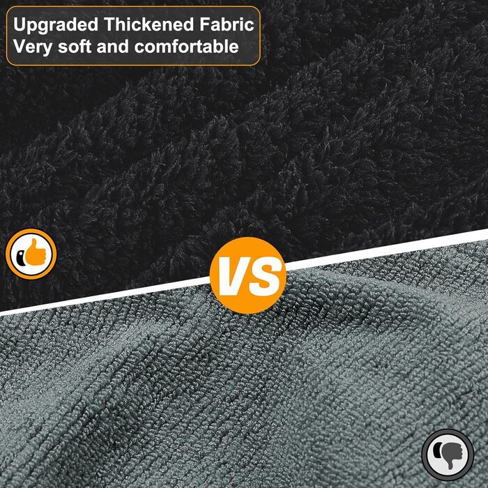 Рушник для собак Bienbee, чорний, XXL, швидковисихаючий, супер вбираючий