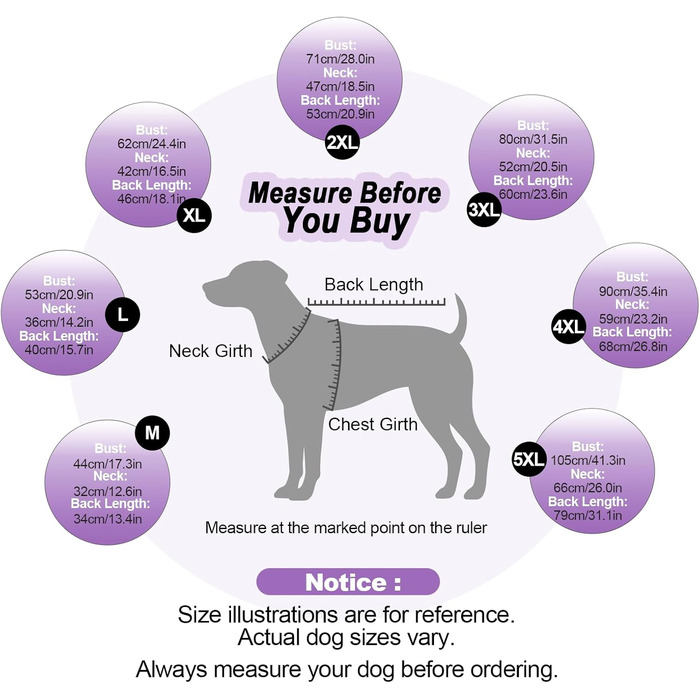 OUOBOB: Сукня-пов'язка для собак - водолазка для дівчаток, зручний наряд для великих собак, ідеально підходить для холодних днів, святкових заходів, таких як Різдво або День подяки, Червоний, Розмір (M, фіолетовий)