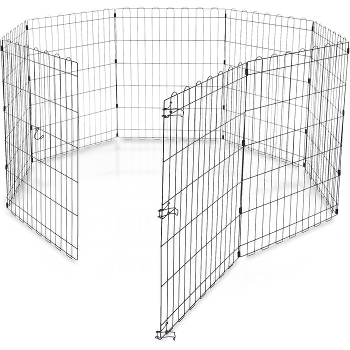 Клітка-вольєр для собак та інших домашніх тварин Amazon Basics, металева, складна, 91 см (76.2 см у висоту)