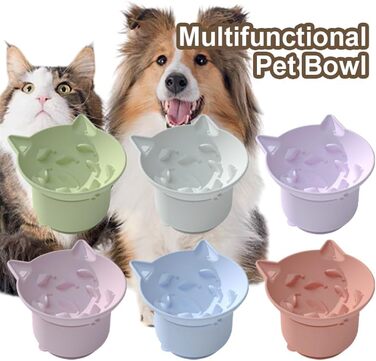 Набір мисок для котів Suyoku: повільне годування, проти блювоти, з підставкою, зелений