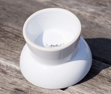 Підвищений миска для котів з порцеляни, запобігає зворотному потоку, антистрес, для котів середніх розмірів, безпечний вибір для вашого улюбленця, підходить для вологого та сухого корму