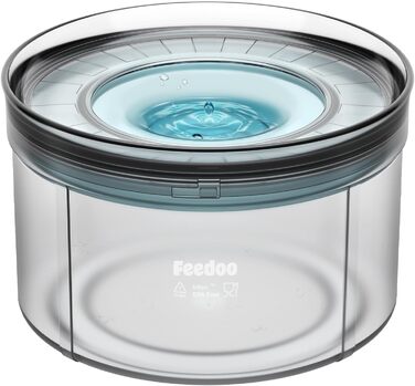 Миска для води Feedoo для собак 3,6 л, проти розливу, Tritan, BPA-free, нековзна підставка, уповільнює пиття