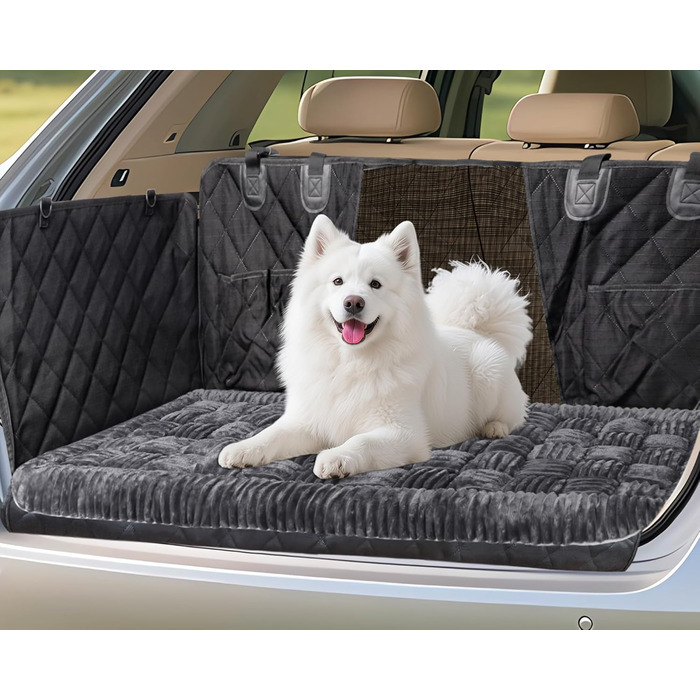 Килимок для собак у машину Loiion, захист заднього сидіння, великі породи, антиковзаюча, легко миється, зносостійкий, 127x62.5 см, темно-сірий