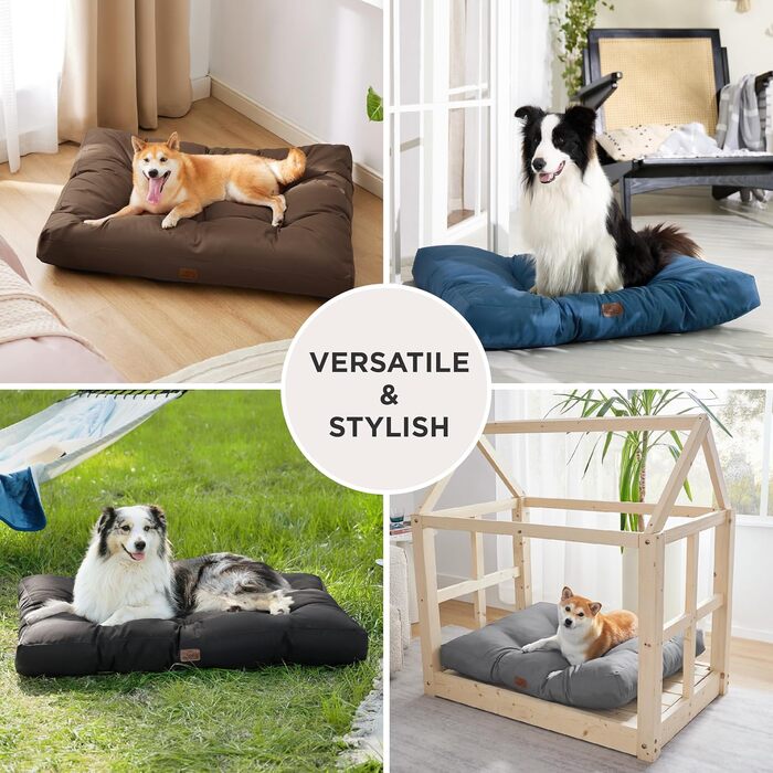 Килимок для собак BEDSURE великих порід, 111x89 см, водонепроникний, коричневий, 10 см заввишки