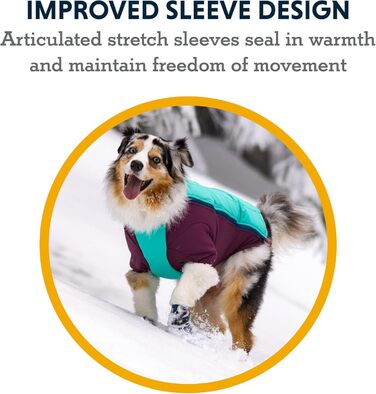 RUFFWEAR Powder Hound утеплена куртка для собак, водо- та вітрозахисна зимова куртка з флісовою підкладкою, преміум комбінезон для собак, синя, розмір L