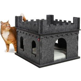 Котячий будиночок з фетру CanadianCat Company Felty Fort, люксова котяча печера та ліжко